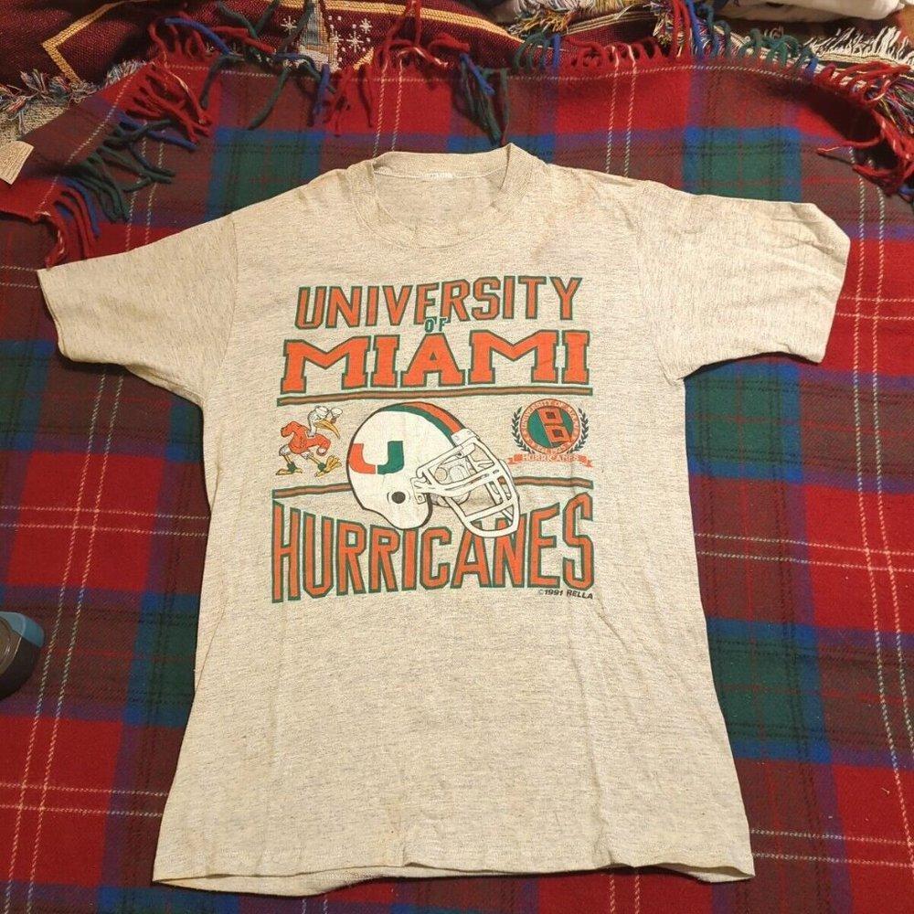 1991 University Of Miami Hurricanes Football L Vtg Shirt
